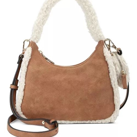 INC INTERNATIONAL CONCEPTS ZAREE FAUX FUR SHOULDER BAG IN TAN COLOUR - Picture 3 of 11